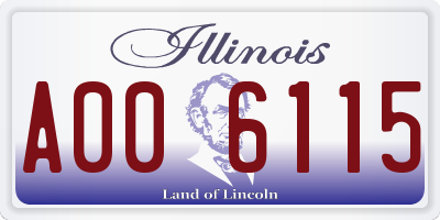 IL license plate A006115