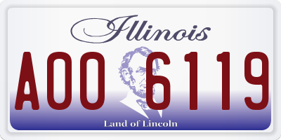 IL license plate A006119