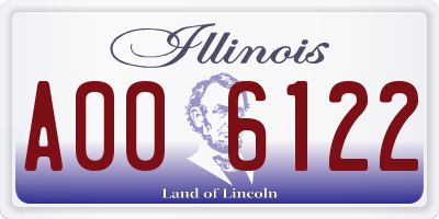 IL license plate A006122