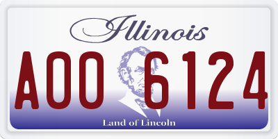 IL license plate A006124
