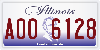 IL license plate A006128