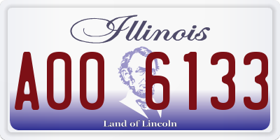 IL license plate A006133