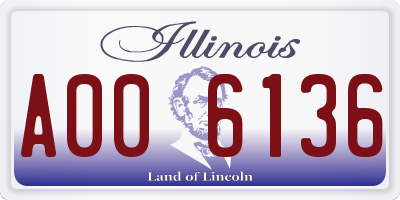 IL license plate A006136