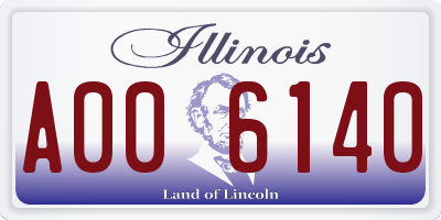 IL license plate A006140