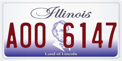 IL license plate A006147