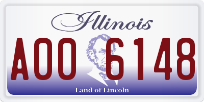 IL license plate A006148