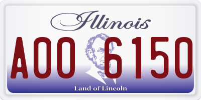 IL license plate A006150