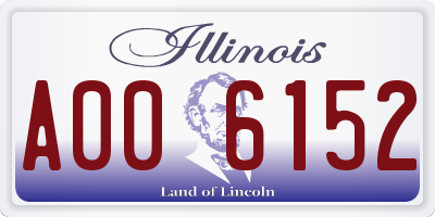 IL license plate A006152