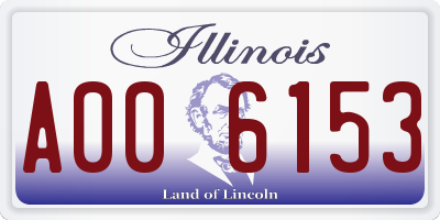 IL license plate A006153