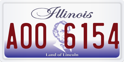 IL license plate A006154