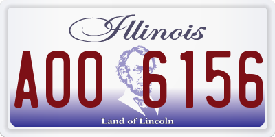 IL license plate A006156