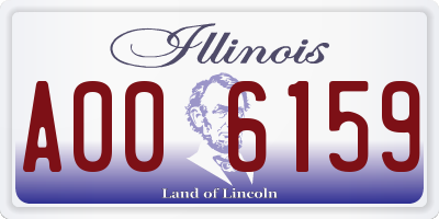 IL license plate A006159