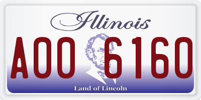 IL license plate A006160