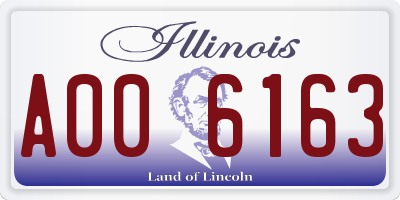 IL license plate A006163