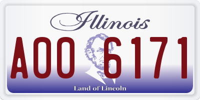 IL license plate A006171