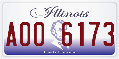 IL license plate A006173