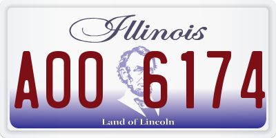 IL license plate A006174