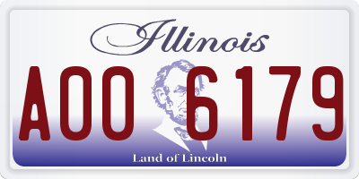 IL license plate A006179