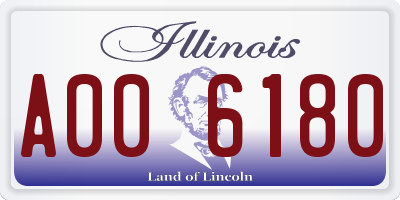 IL license plate A006180