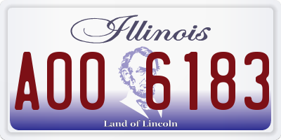 IL license plate A006183