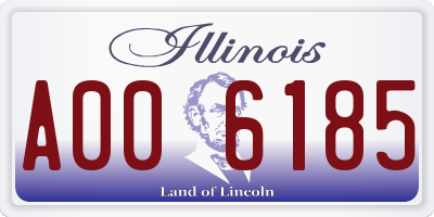 IL license plate A006185