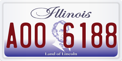 IL license plate A006188