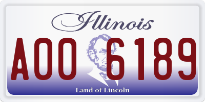 IL license plate A006189