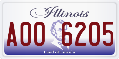 IL license plate A006205