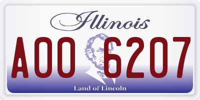 IL license plate A006207