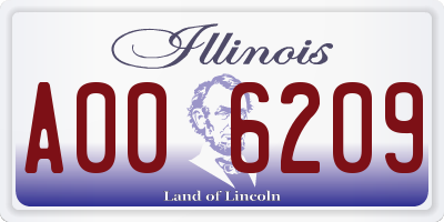 IL license plate A006209