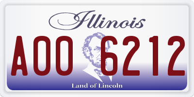 IL license plate A006212