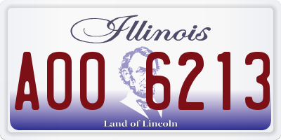 IL license plate A006213