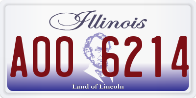 IL license plate A006214