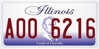 IL license plate A006216