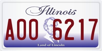 IL license plate A006217