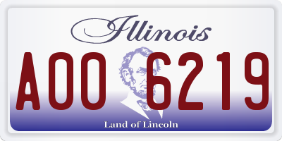 IL license plate A006219