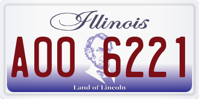 IL license plate A006221