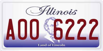 IL license plate A006222