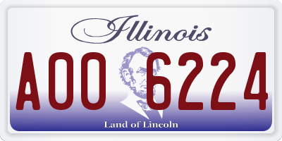 IL license plate A006224