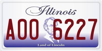 IL license plate A006227