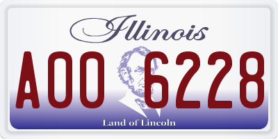 IL license plate A006228