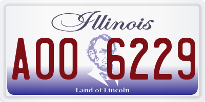 IL license plate A006229