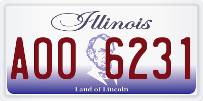 IL license plate A006231