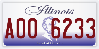 IL license plate A006233