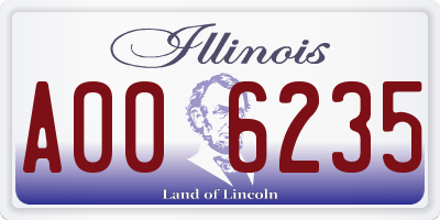 IL license plate A006235