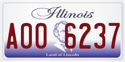 IL license plate A006237