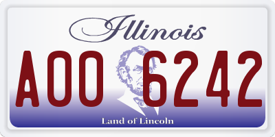 IL license plate A006242