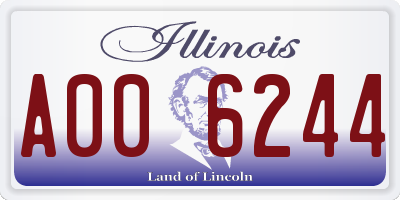 IL license plate A006244