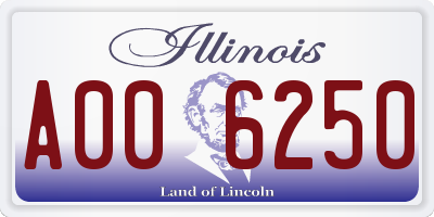 IL license plate A006250