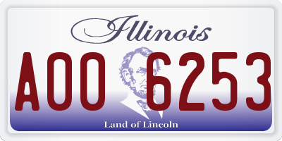IL license plate A006253